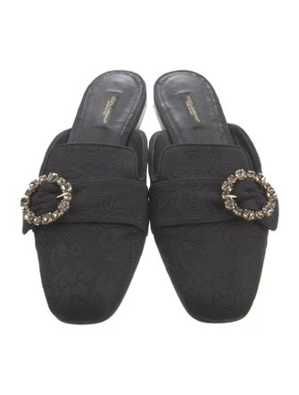 Dolce & Gabbana Crystal Embellishments Slides
