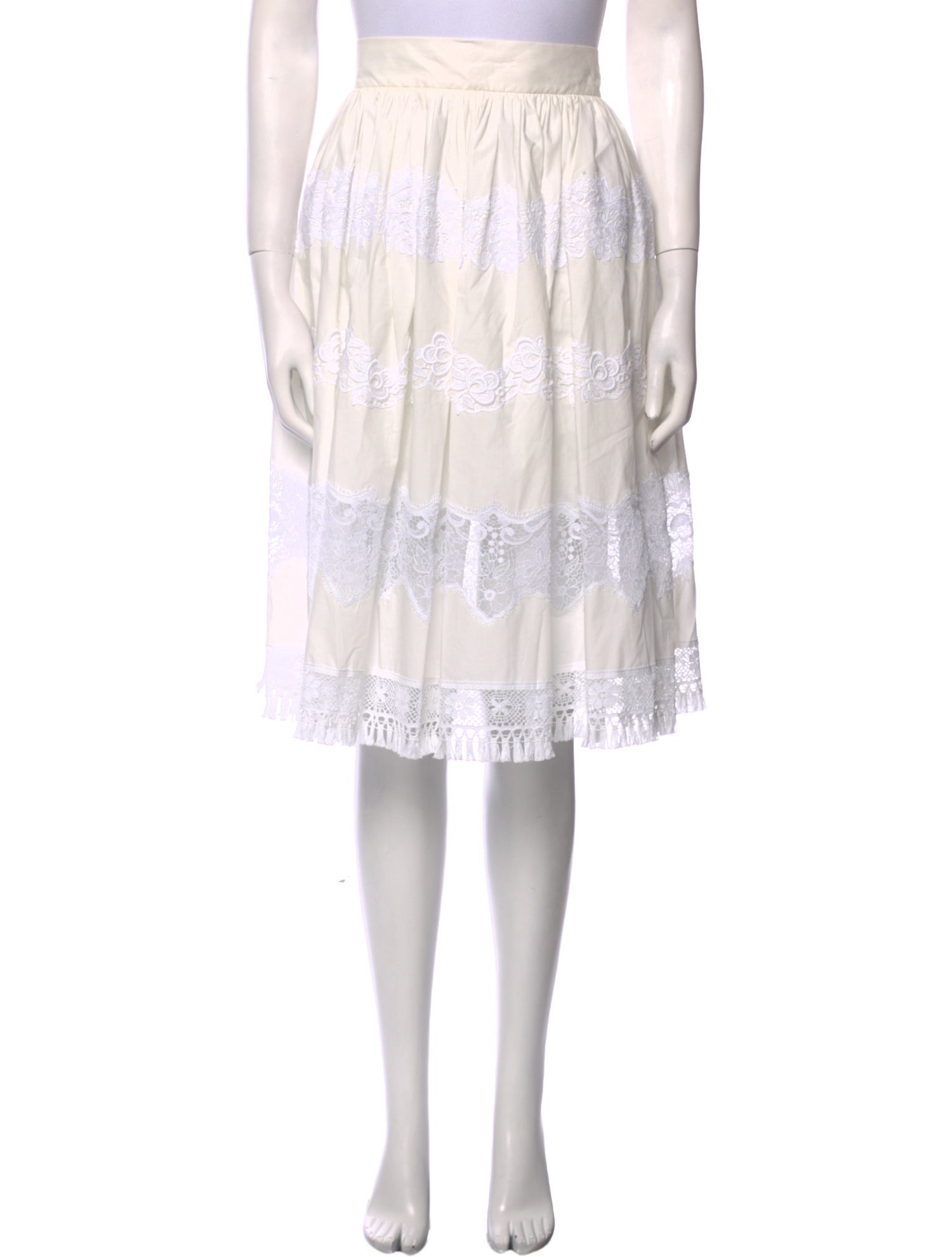 Dolce & Gabbana Ruffle Embellishment Knee-Length Skirt