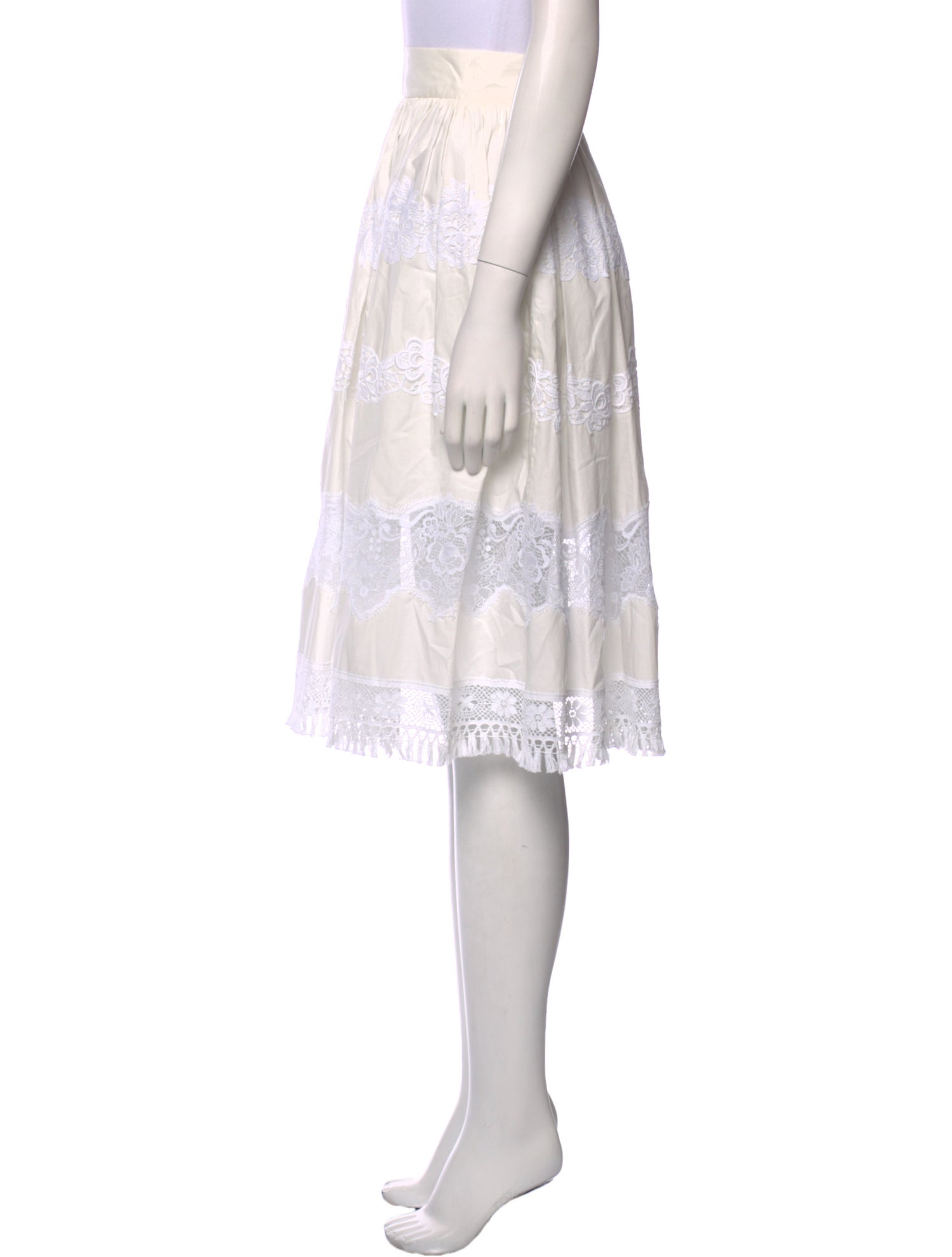 Dolce & Gabbana Ruffle Embellishment Knee-Length Skirt