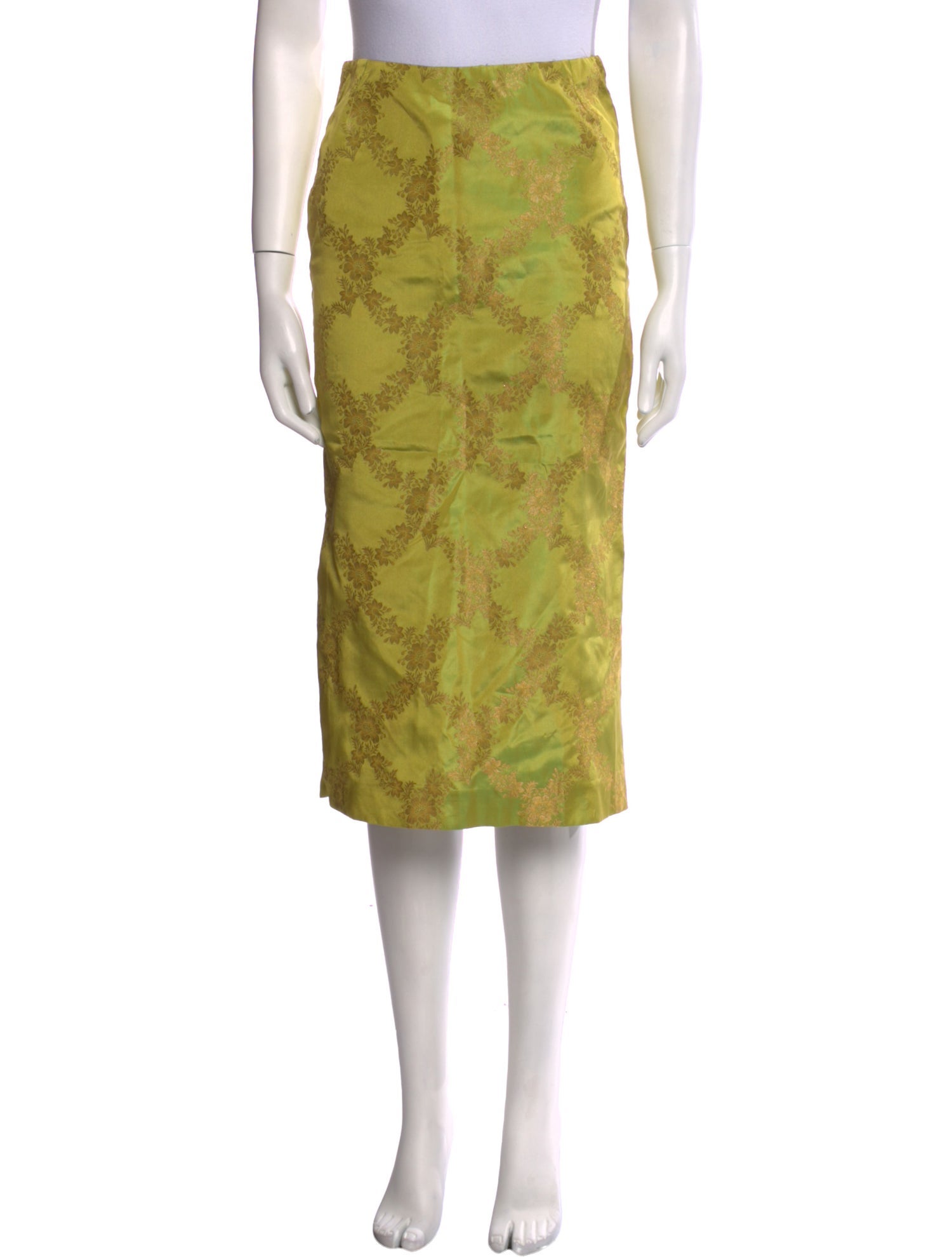 Dolce & Gabbana Silk Midi Length Skirt