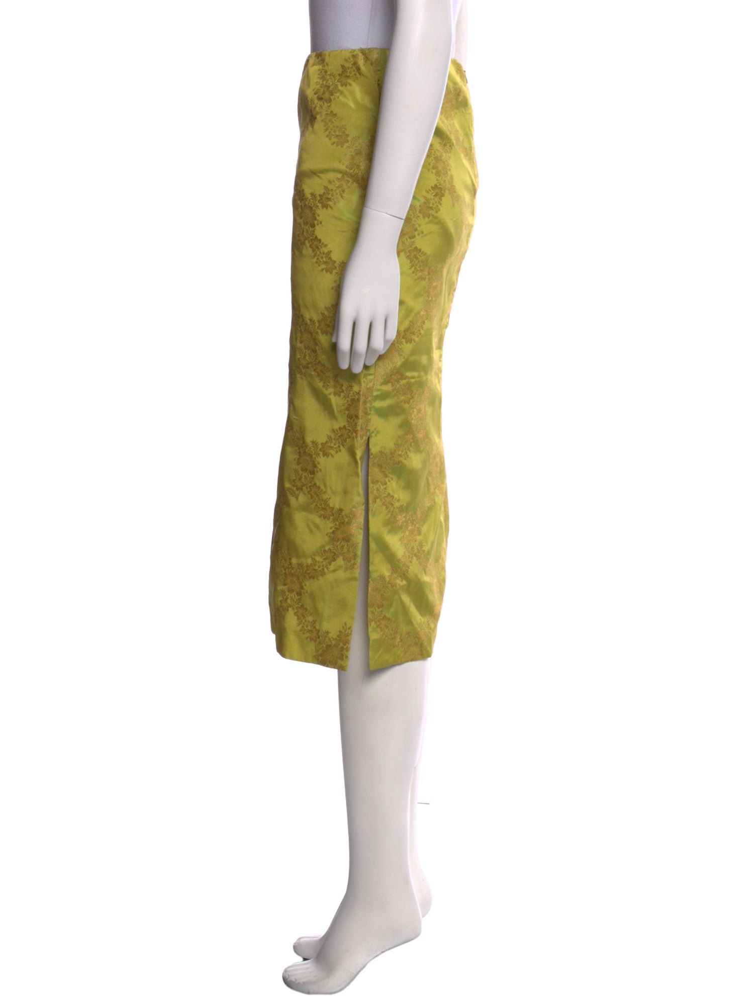 Dolce & Gabbana Silk Midi Length Skirt