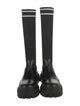 Dolce & Gabbana Leather Graphic Print Sock Boots