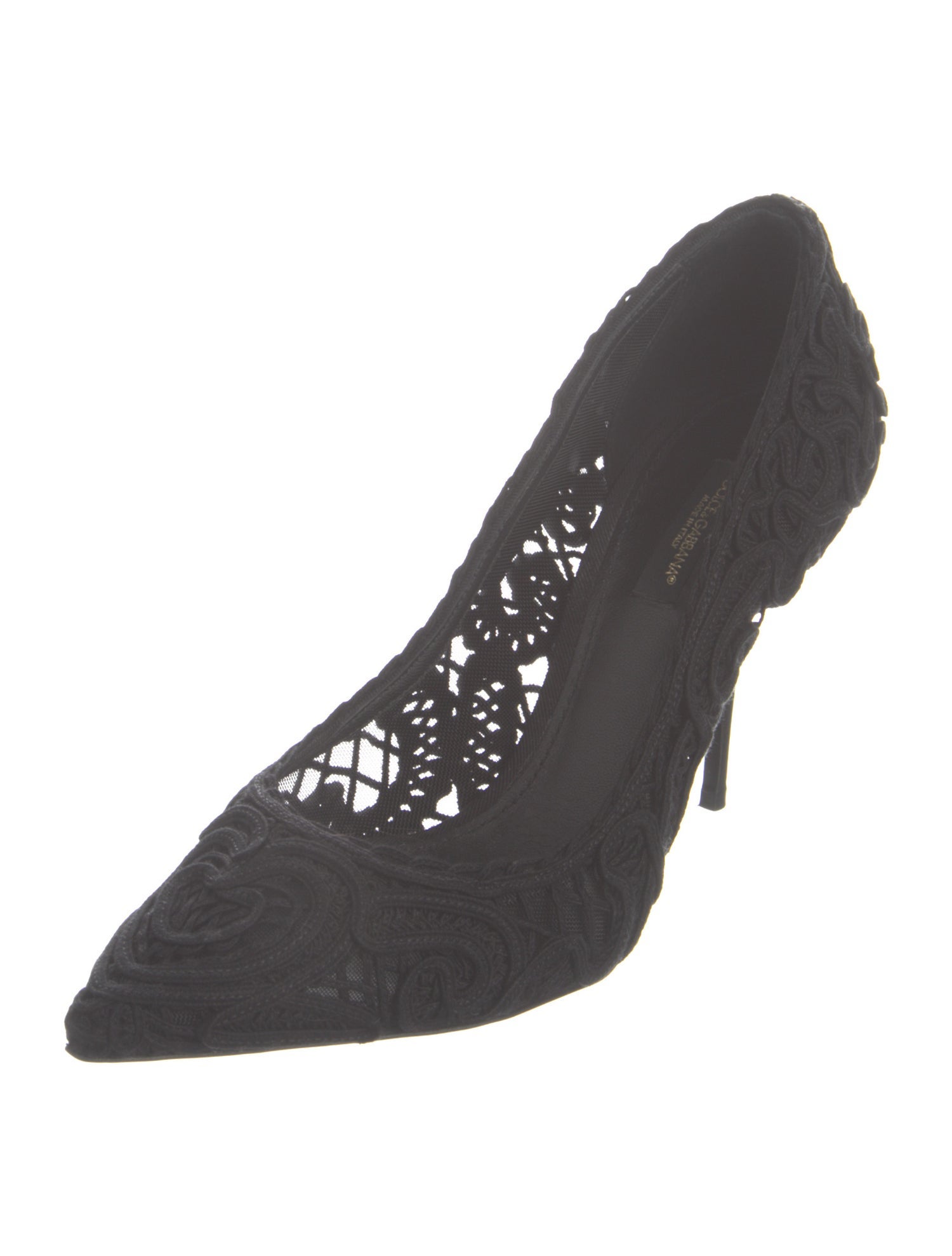 Dolce & Gabbana Lace Tweed Pattern Pumps