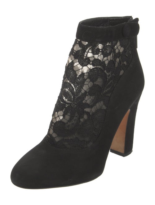 Dolce & Gabbana Suede Lace Pattern Boots