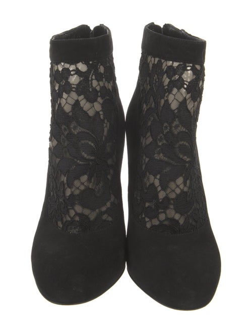 Dolce & Gabbana Suede Lace Pattern Boots