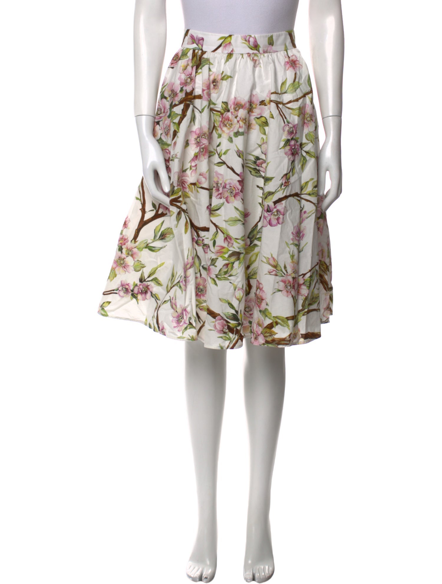 Dolce & Gabbana Floral Print Knee-Length Skirt