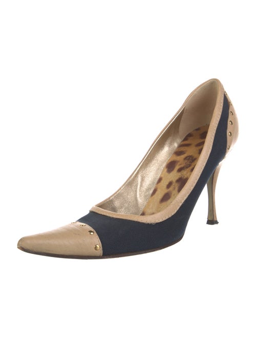 Dolce & Gabbana Canvas Studded Accents Pumps