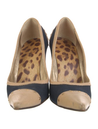 Dolce & Gabbana Canvas Studded Accents Pumps