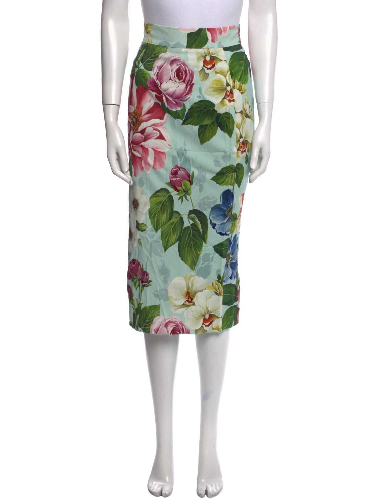 Dolce & Gabbana Floral Print Midi Length Skirt