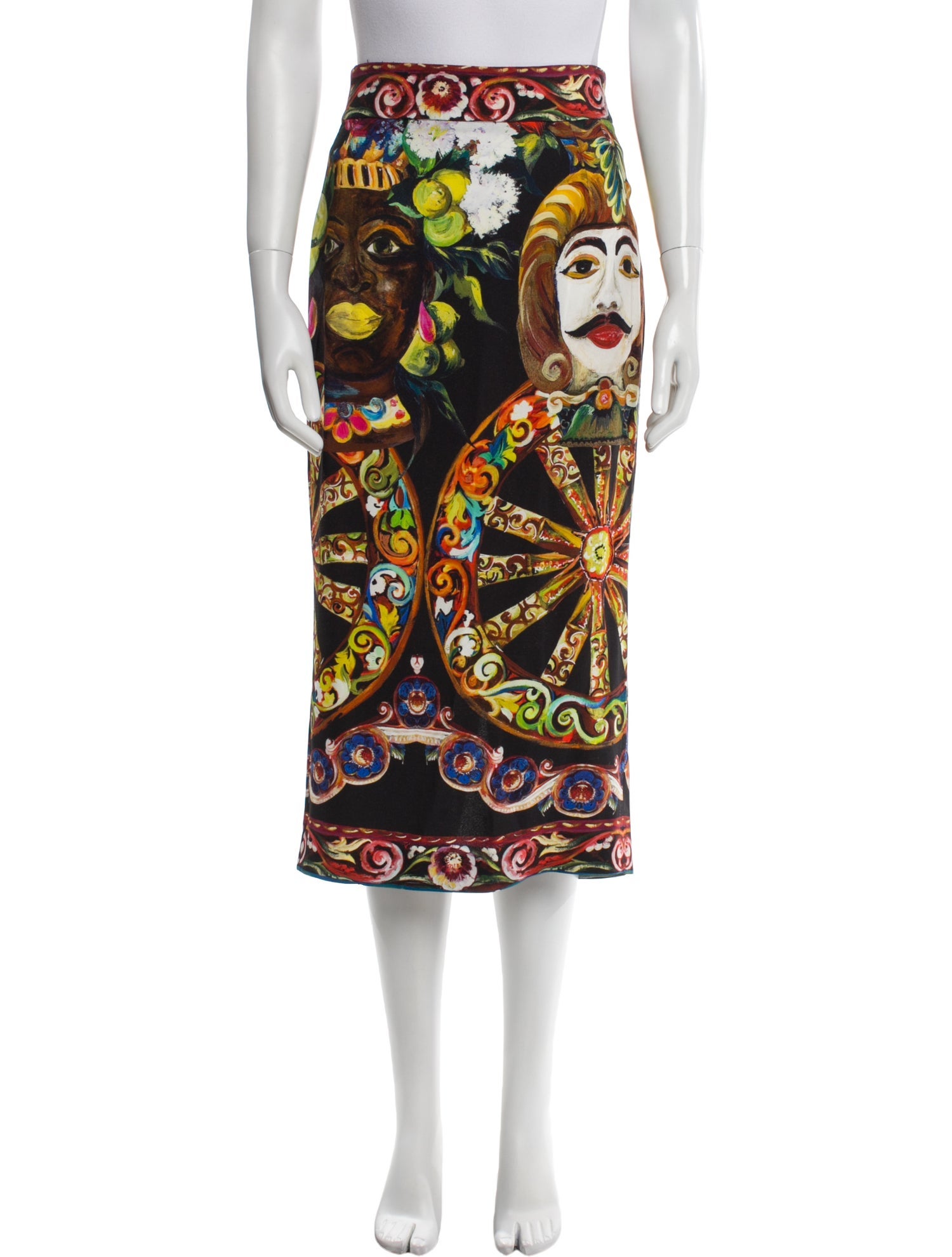 Dolce & Gabbana Printed Midi Length Skirt