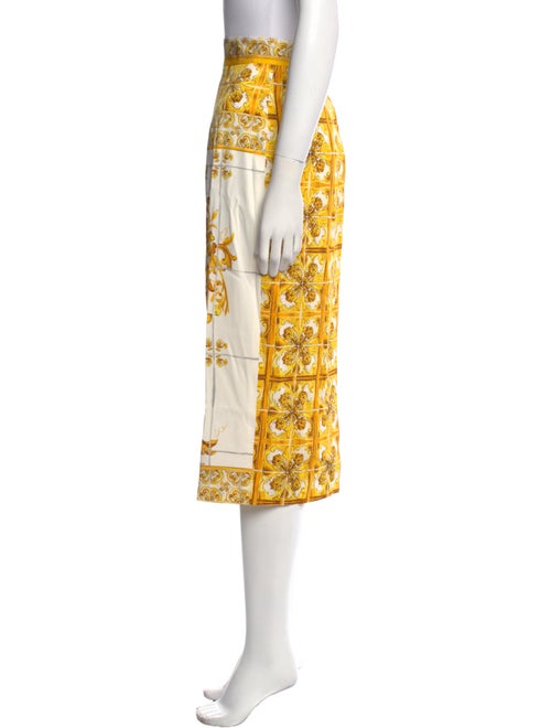 Dolce & Gabbana Silk Midi Length Skirt