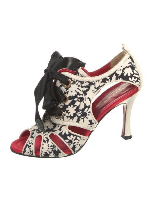 Dolce & Gabbana Canvas Animal Print Sandals