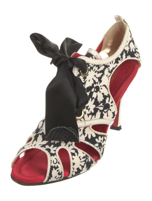 Dolce & Gabbana Canvas Animal Print Sandals