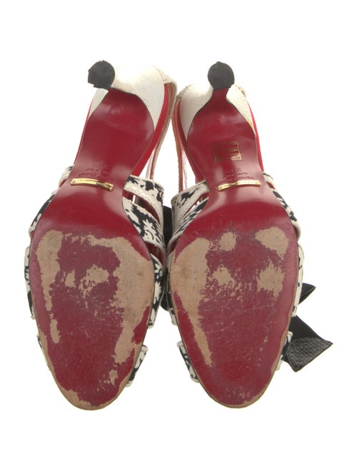 Dolce & Gabbana Canvas Animal Print Sandals