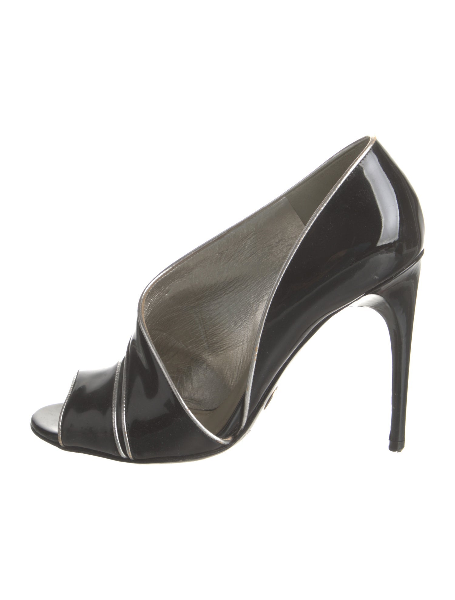 Dolce & Gabbana Patent Leather Striped D'Orsay Pumps