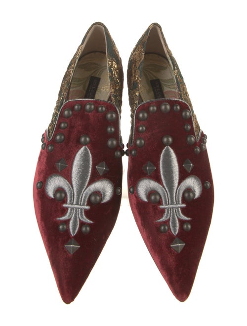 Dolce & Gabbana Velvet Patterned Loafers