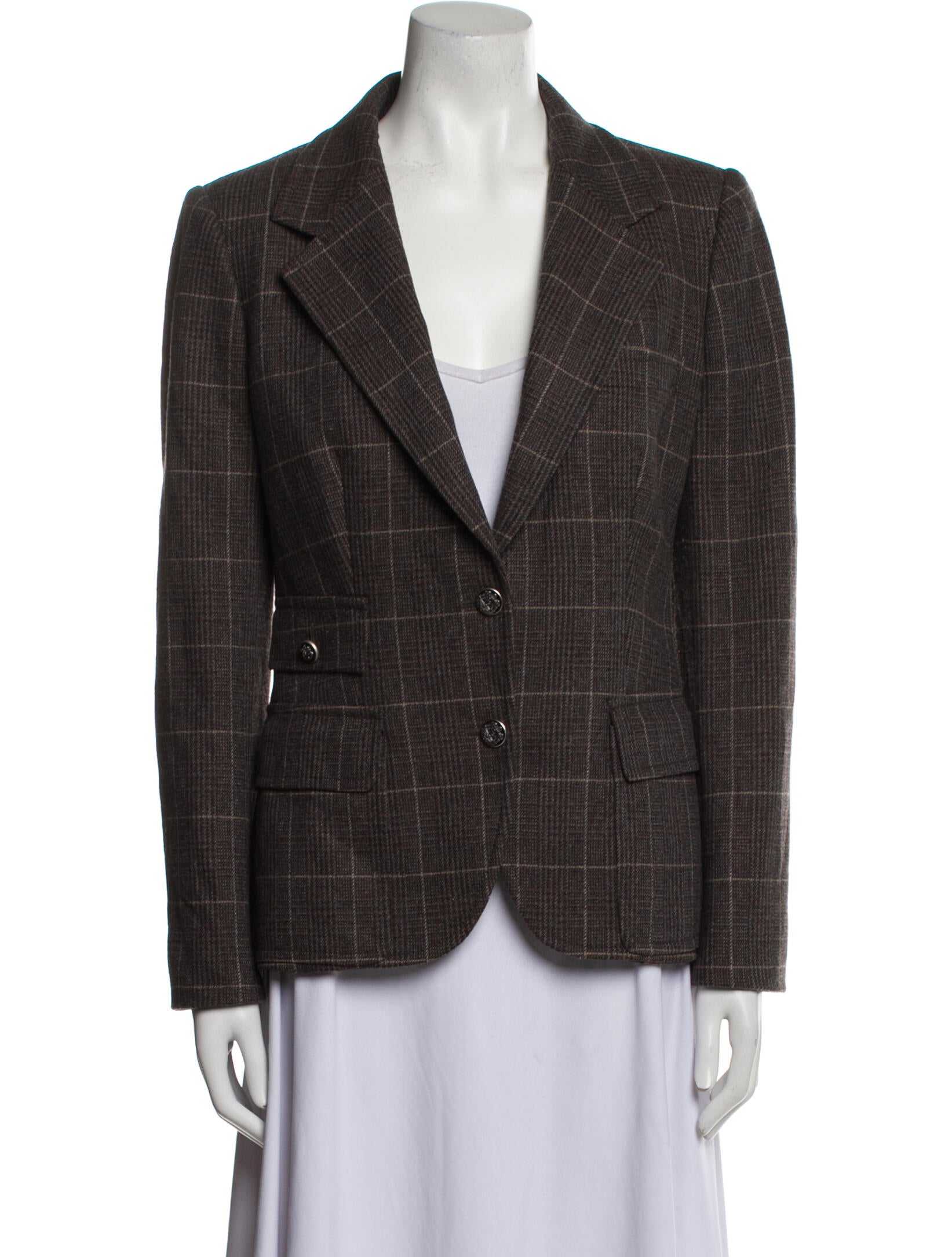 Dolce & Gabbana Plaid Print Blazer