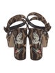 Dolce & Gabbana Canvas Animal Print Sandals