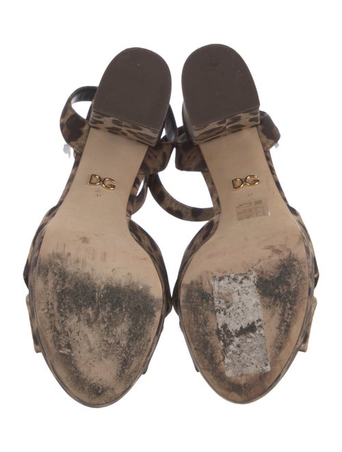 Dolce & Gabbana Canvas Animal Print Sandals