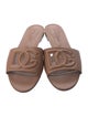 Dolce & Gabbana Leather Lasercut Accents Slides