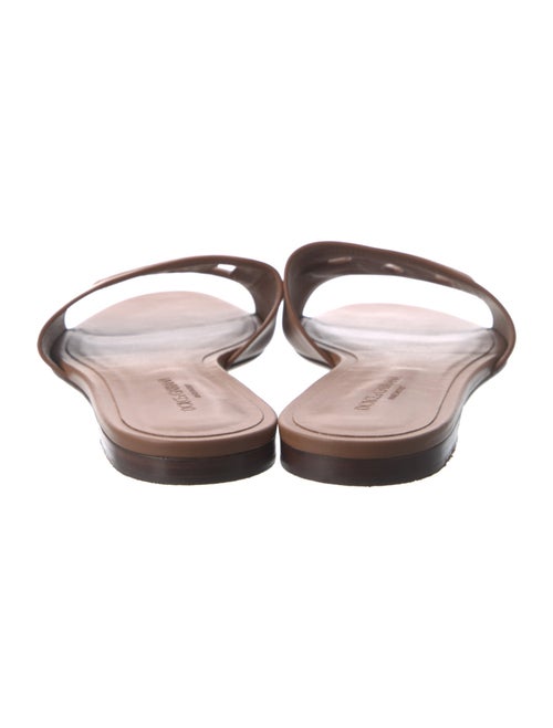 Dolce & Gabbana Leather Lasercut Accents Slides