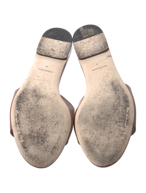 Dolce & Gabbana Leather Lasercut Accents Slides