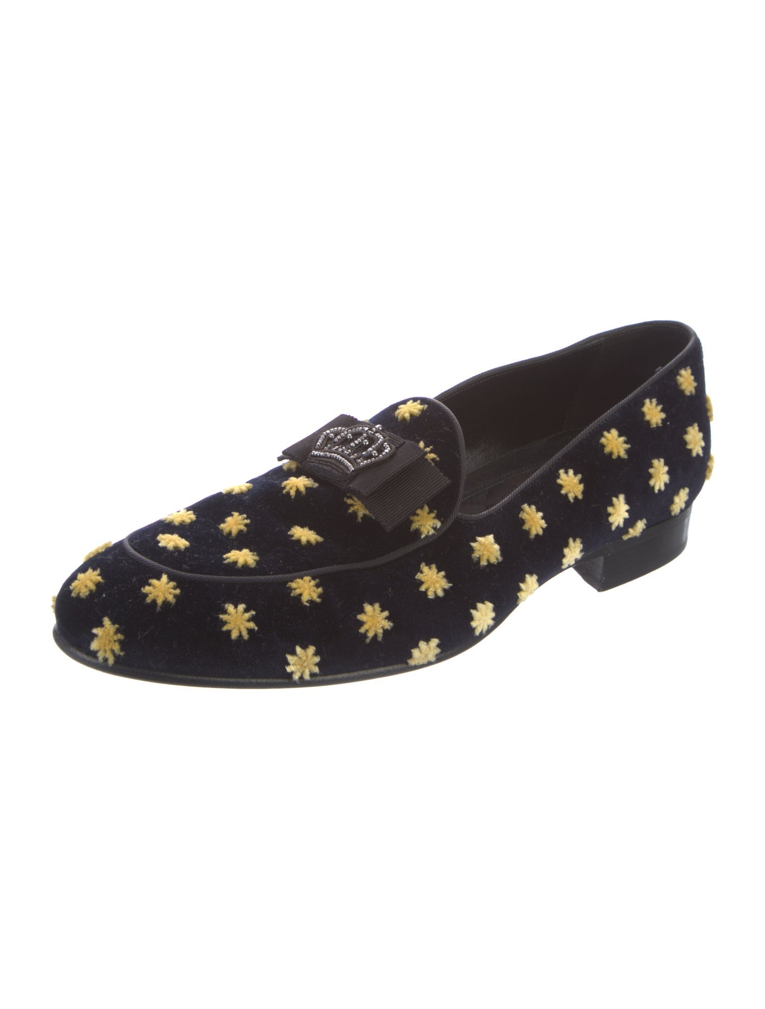 Dolce & Gabbana Velvet Printed Loafers