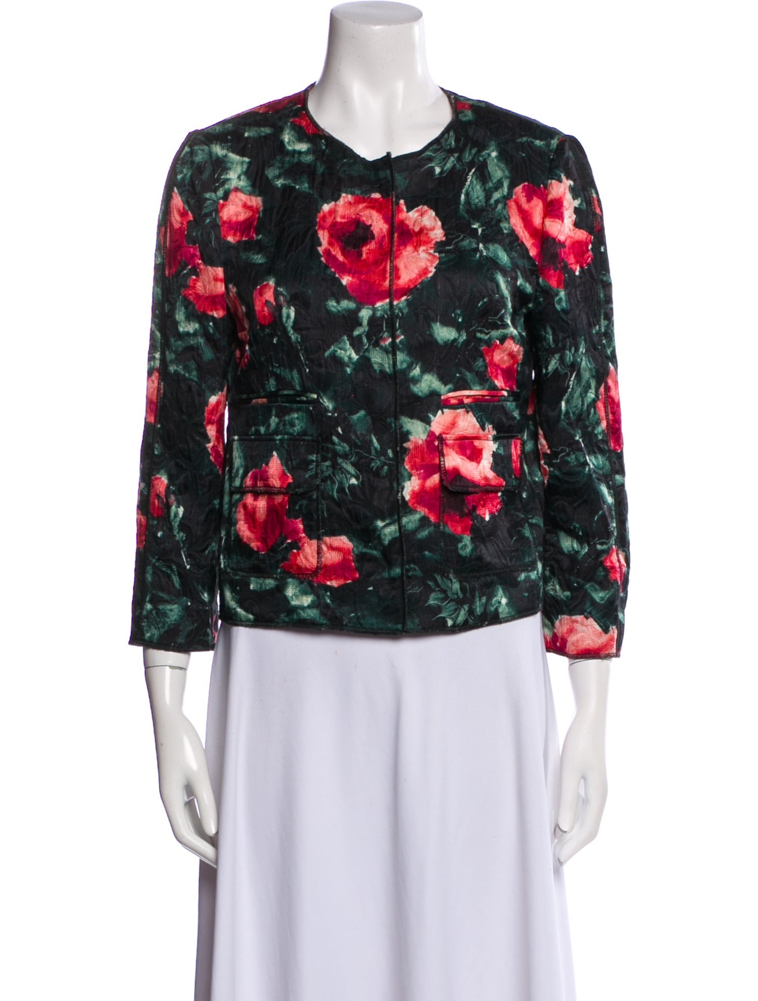 Dolce & Gabbana Silk Floral Print Evening Jacket
