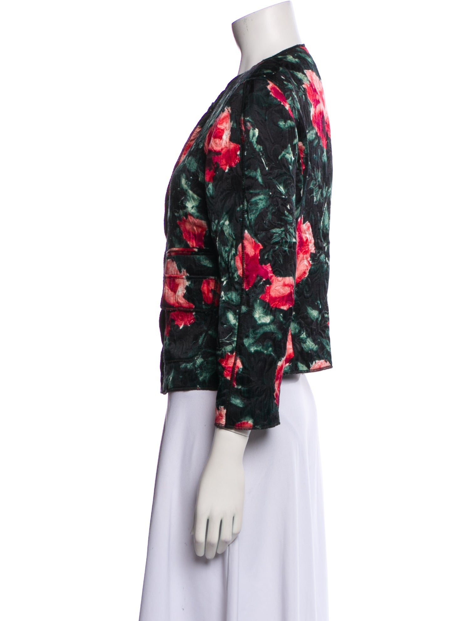 Dolce & Gabbana Silk Floral Print Evening Jacket