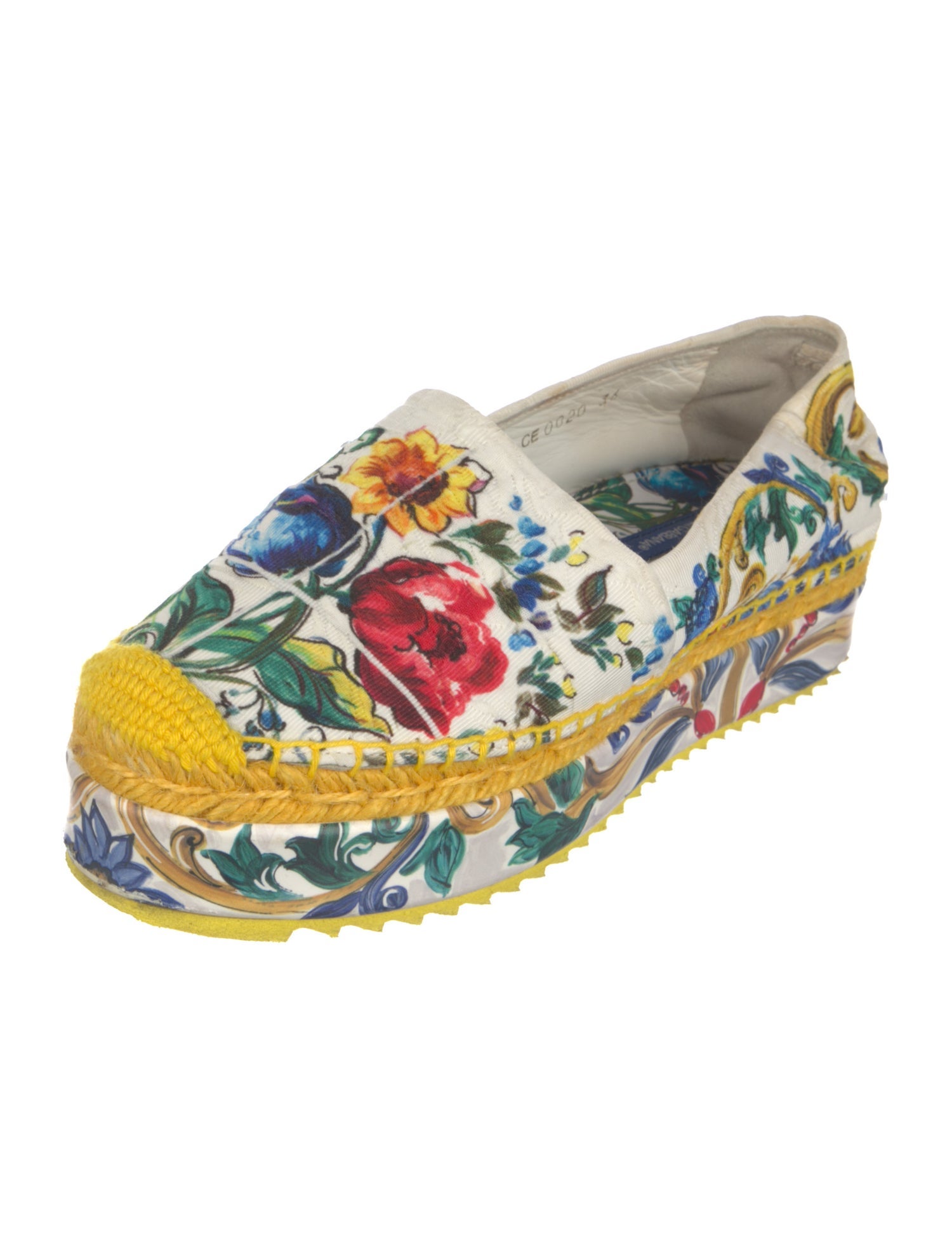 Dolce & Gabbana Majolica Print Canvas Espadrilles