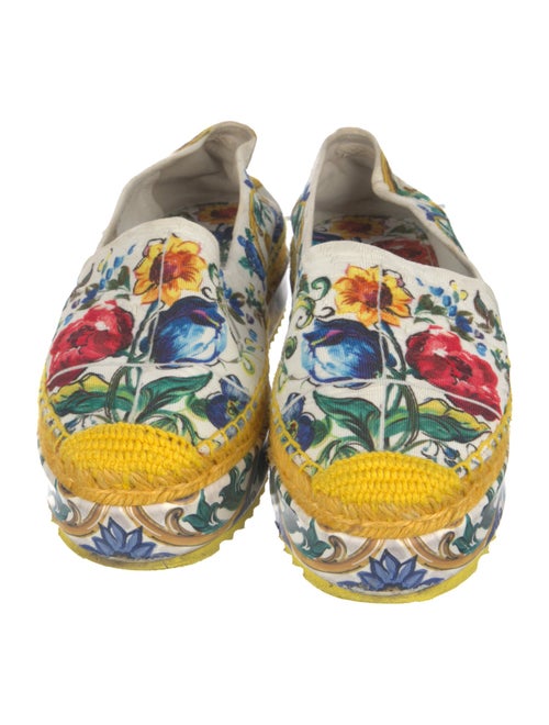 Dolce & Gabbana Majolica Print Canvas Espadrilles