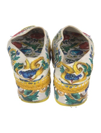 Dolce & Gabbana Majolica Print Canvas Espadrilles