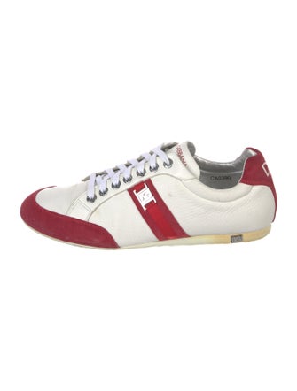 Dolce & Gabbana Leather Colorblock Pattern Sneakers
