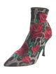 Dolce & Gabbana Neoprene Floral Print Sock Boots