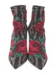 Dolce & Gabbana Neoprene Floral Print Sock Boots