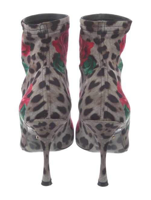 Dolce & Gabbana Neoprene Floral Print Sock Boots