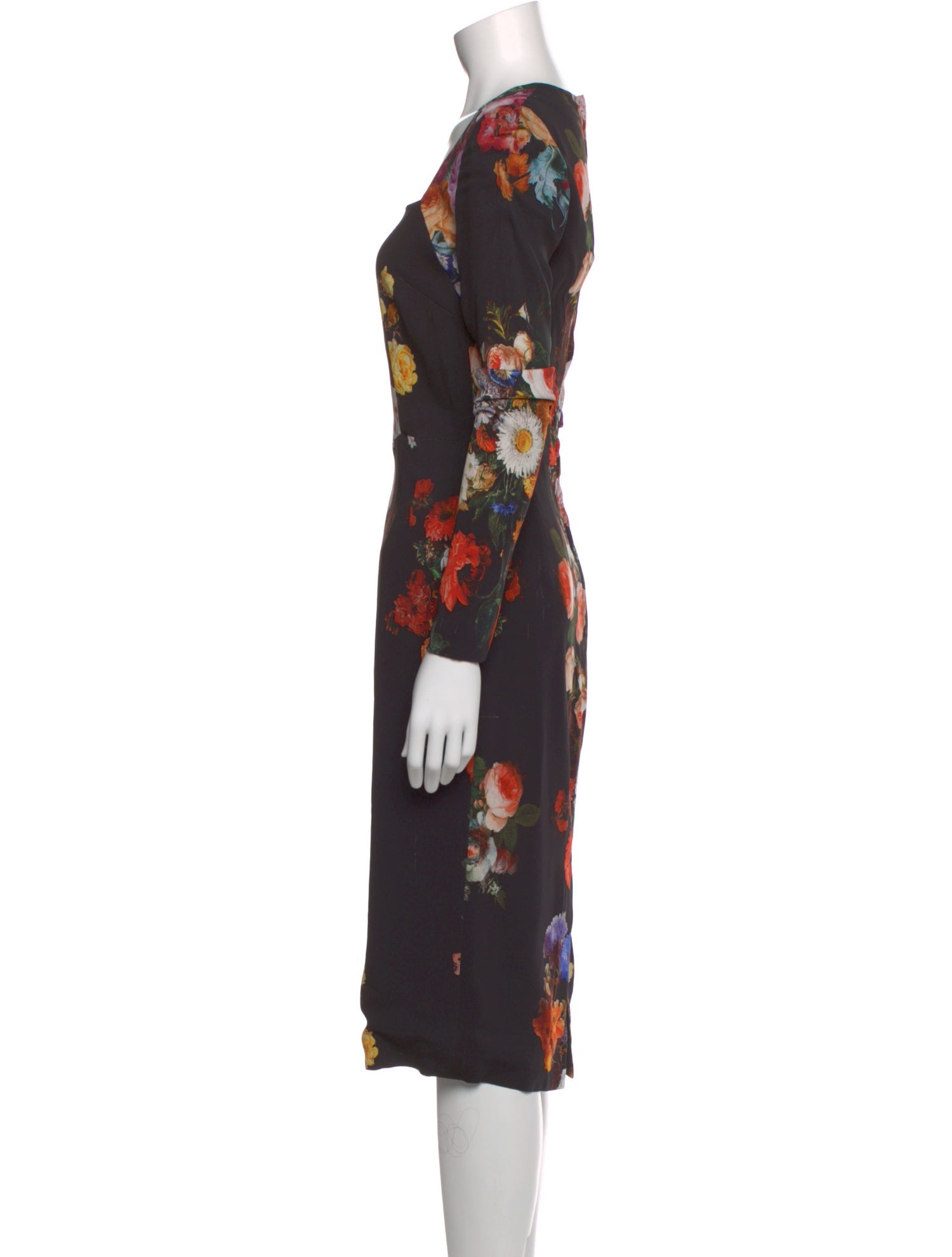 Dolce & Gabbana Floral Print Midi Length Dress