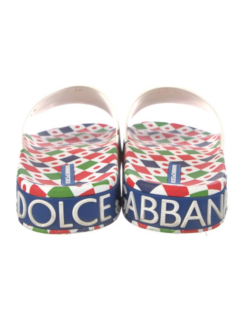 Dolce & Gabbana Carretto Print Rubber Slides