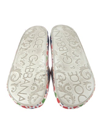 Dolce & Gabbana Carretto Print Rubber Slides