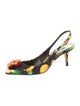Dolce & Gabbana Canvas Printed Slingback Pumps