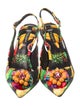 Dolce & Gabbana Canvas Printed Slingback Pumps