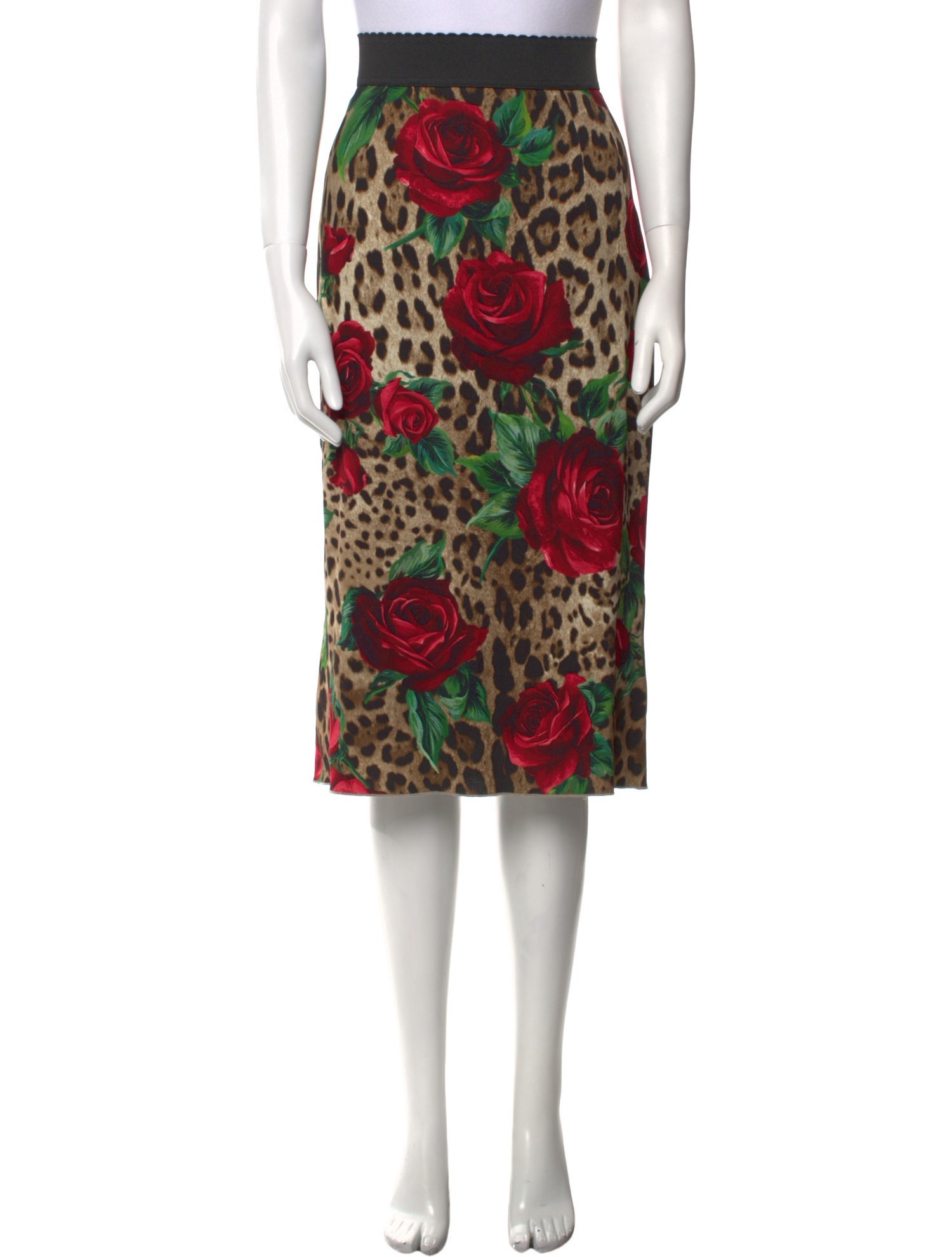 Dolce & Gabbana Floral Print Knee-Length Skirt