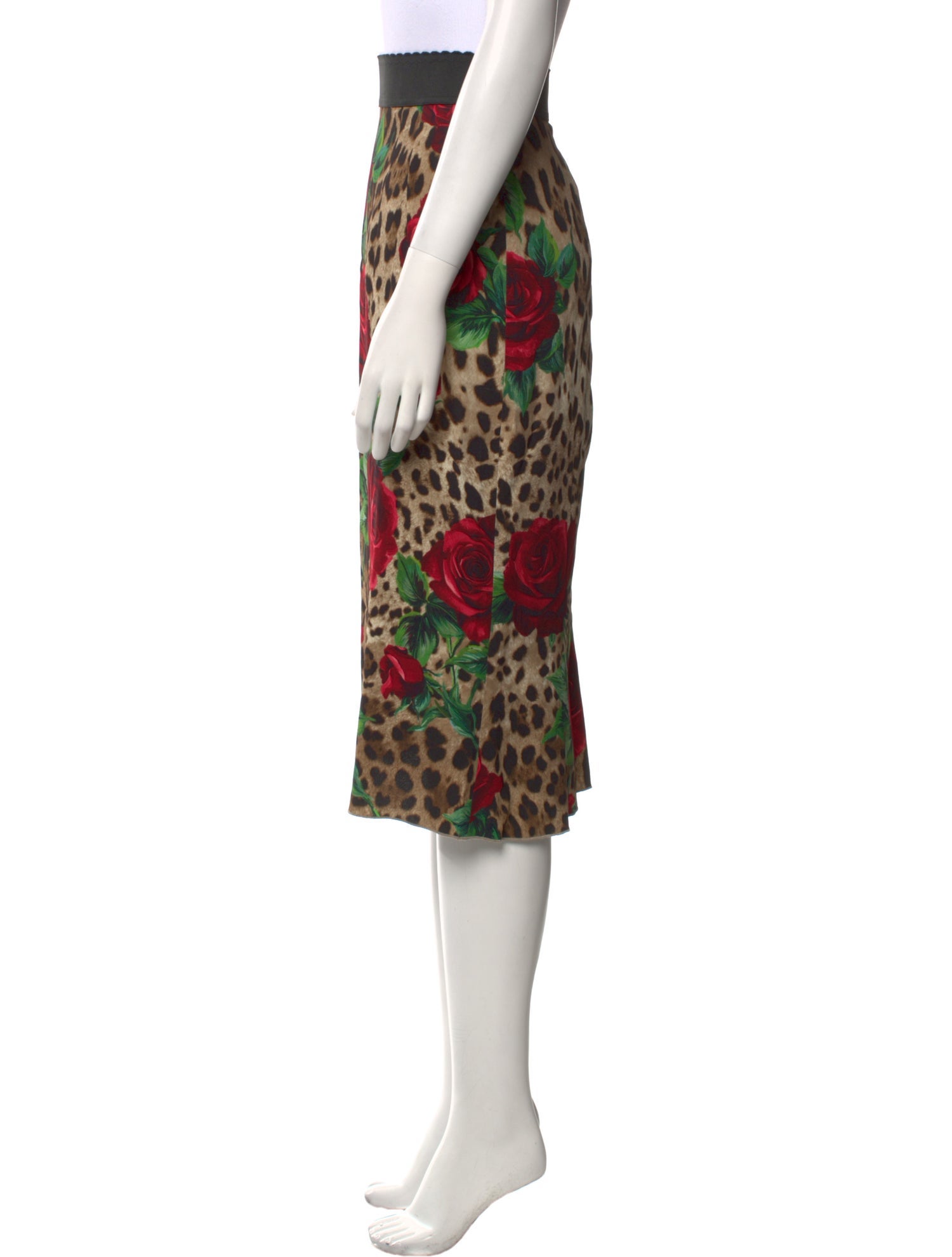 Dolce & Gabbana Floral Print Knee-Length Skirt