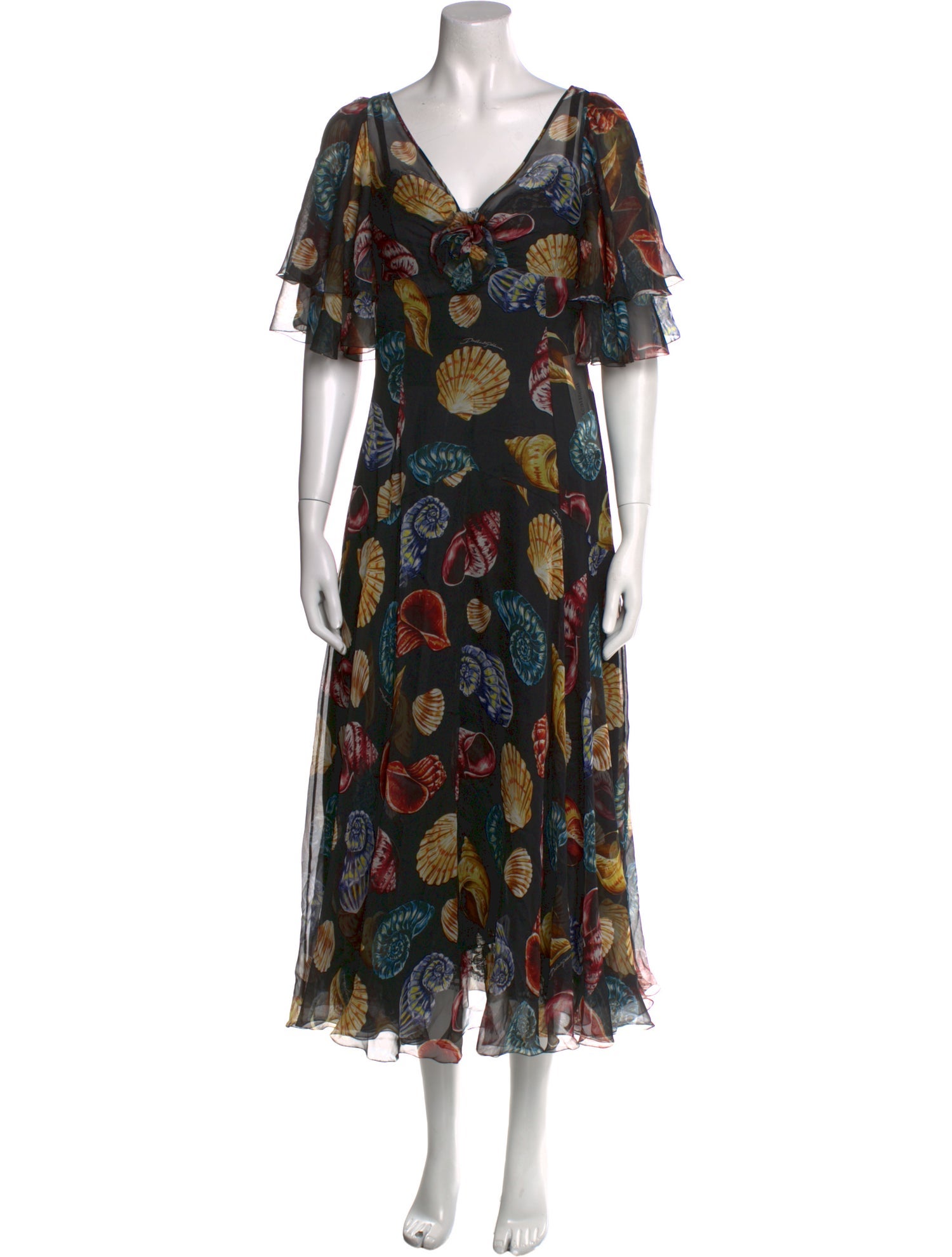 Dolce & Gabbana Silk Long Dress w/ Tags