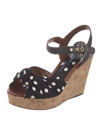 Dolce & Gabbana Polka Dot Print Slingback Sandals