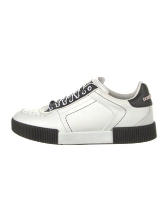 Dolce & Gabbana Leather Printed Sneakers