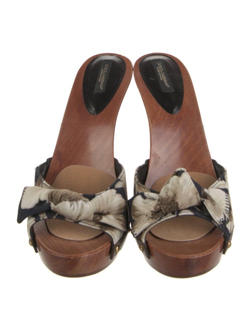 Dolce & Gabbana Canvas Floral Print Slides