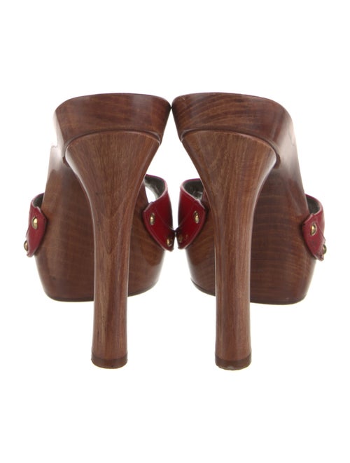 Dolce & Gabbana Patent Leather Studded Accents Slides