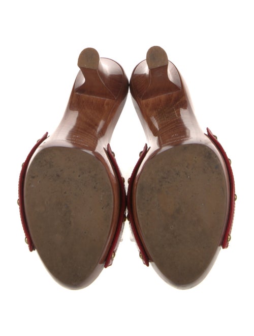 Dolce & Gabbana Patent Leather Studded Accents Slides