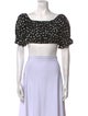 Dolce & Gabbana Polka Dot Print Square Neckline Crop Top